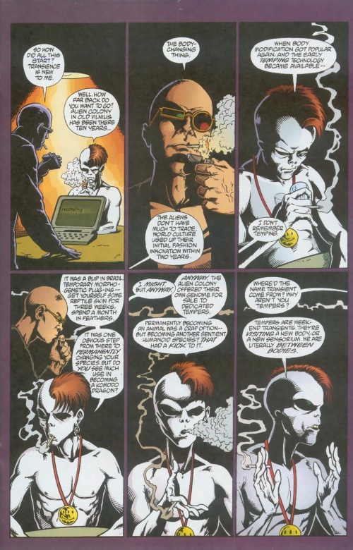 Alien Mimicry–Transient movement-Transmetropolitan #2-12