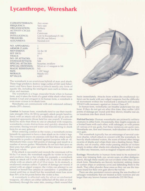animal-mimicry-hybrid-wereshark-tsr-2158-monstrous-compendium-annual-volume-2