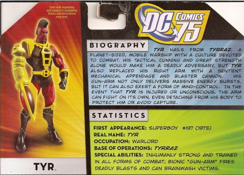 Appendages (firearm)-Tyr Action Figure Bio