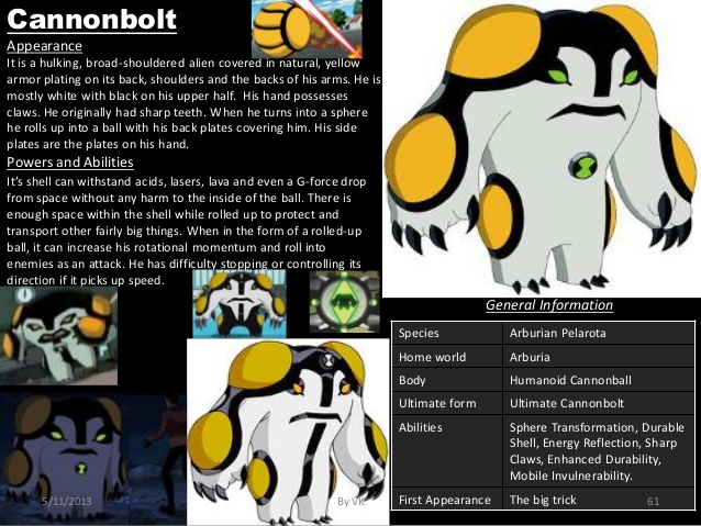 Armor (biological)-Ben 10-Cannonbolt