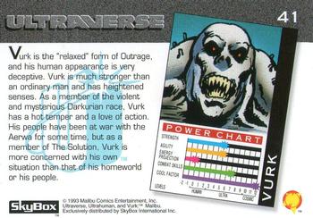 Biological Manipulation (freak)-1993 SkyBox Ultraverse-41Bk Vurk