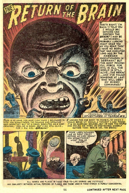 Body Part Disembodied-Head–The Brain-Adventures into Terror #6