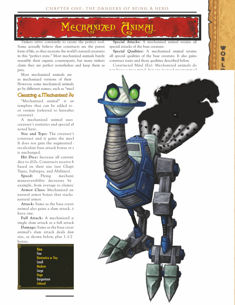 Cyborgization-Animal-Mechanized Animal-World of Warcraft Monster Guide