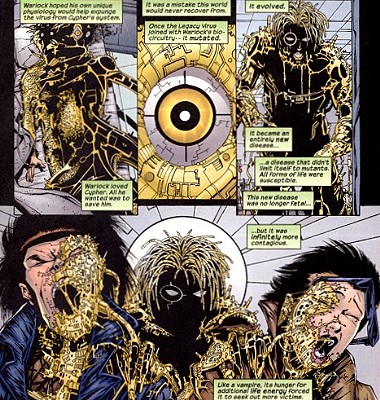 Disease Manipulation–transmode virus-Warlock-Uncanny X-Men V1 #300