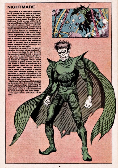 Dream Manipulation–Nightmare-Official Handbook of the Marvel Universe V1 #8