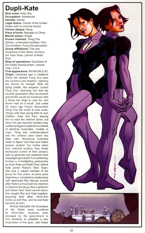 Duplication (self)-Dupli Kate-The Official Handbook of the Invincible Universe #1 (Image)