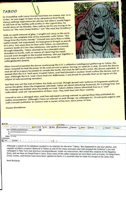 Earth Mimicry-Taboo-Marvel Monsters-From the Files of Ulysses Bloodstone