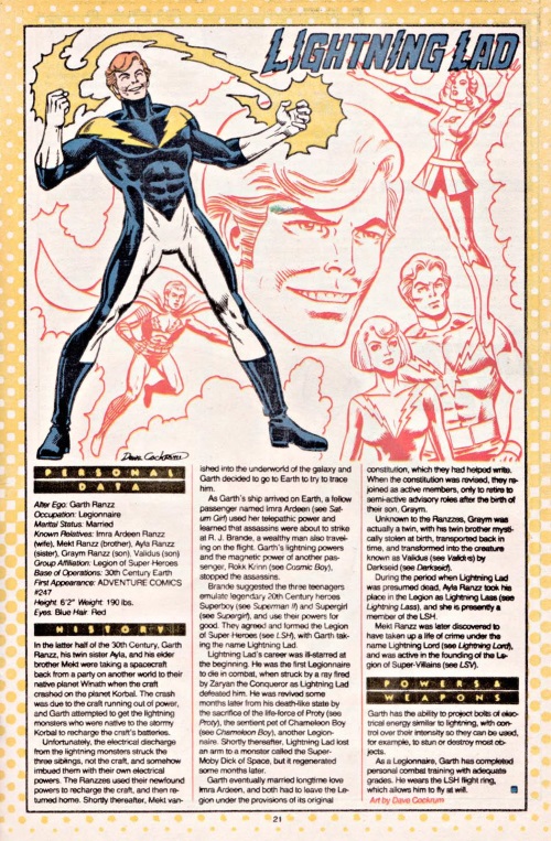Electric Manipulation-Lightining Lad-DC Who's Who V1 #13