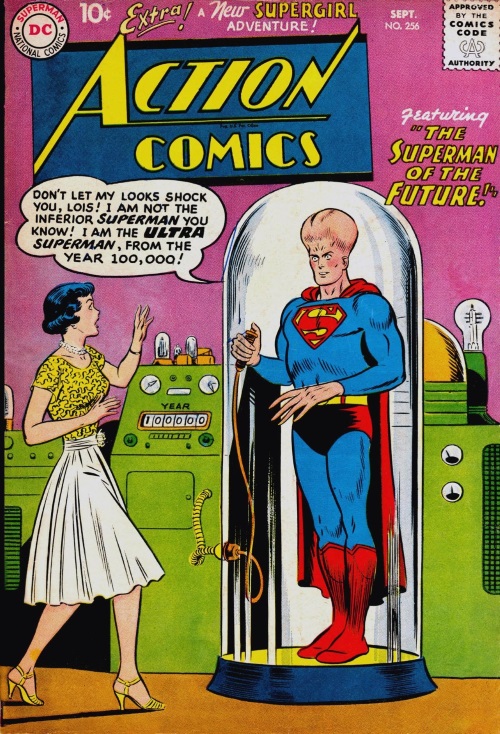Evolution Manipulation (self)–Giant Head-Superman-Action Comics V1 #256
