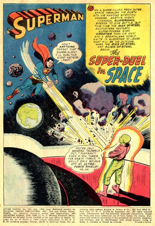Force Field Generation–Brainiac vs Superman-Action Comics #242 (1958)