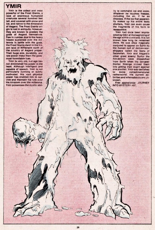 Ice Mimicry-Ymir-Official Handbook of the Marvel Universe V1 #12