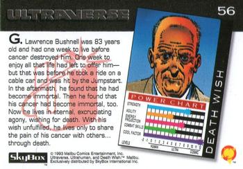 Immortality (self)-1993 SkyBox Ultraverse-56Bk Deathwish