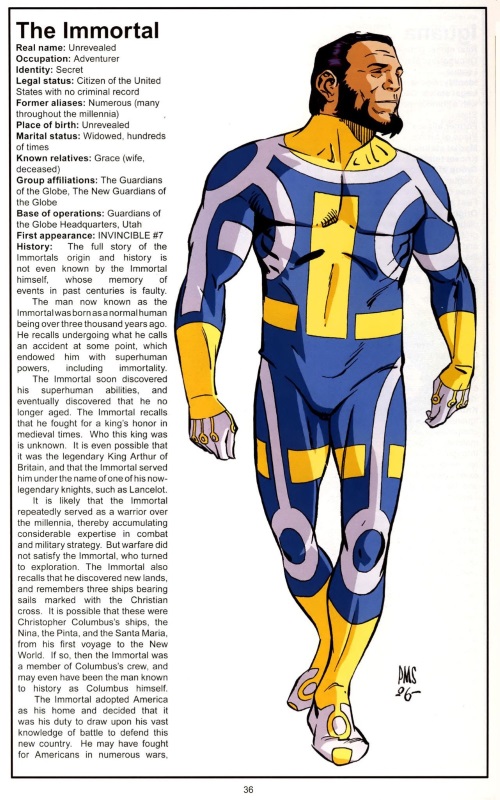 Immortality (self)-The Immortal-The Official Handbook of the Invincible Universe #1