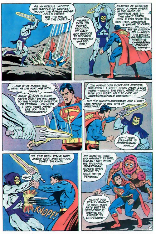 Magic Resistance-Skeletor cuts Superman-DC Comics Presents #47