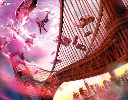 Magnetism Manipulation–Magneto Lifts Golden Gate Bridge-Uncanny X-Men V1 #534.1