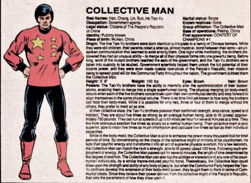 Merging (humanoids)-Collective Man-Official Handbook of the Marvel Universe V1 #2