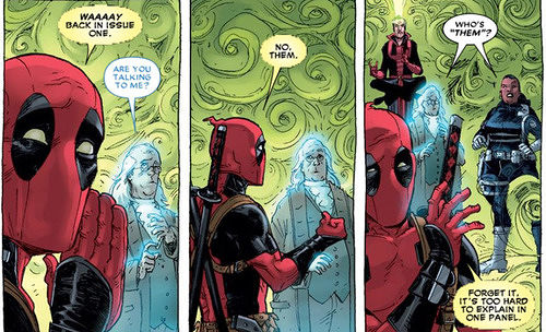 Metafictional awareness–Deadpool (Marvel)