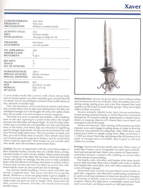 metal-mimicry-xaver-tsr-2145-monstrous-compendium-annual-volume-1