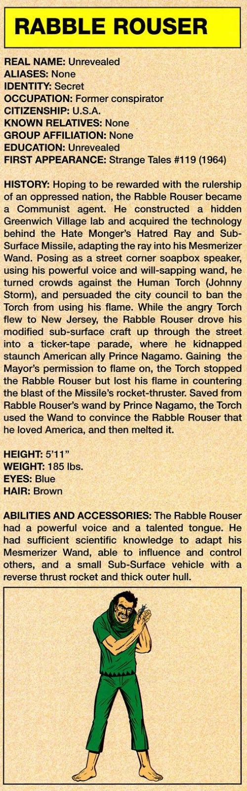 Mind Control (voice)-Rabble Rouser-Marvel Legacy The's Handbook #1 (1960)