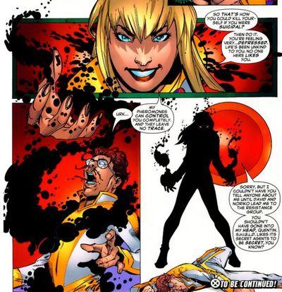Pheromone manipulation–Wallflower (Marvel)