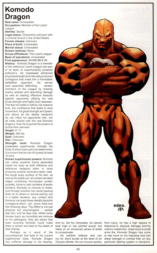 Poison Generation-Komodo Dragon-Official Handbook of the Invincible Universe #1