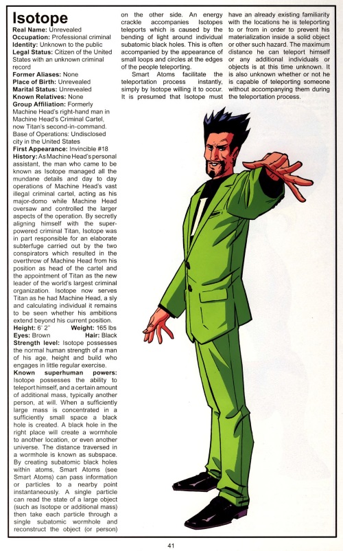 Portal Creation-Isotope-Official Handbook of the Invincible Universe #1