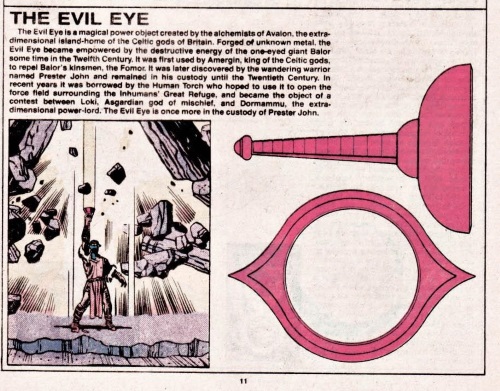 Power Bestowal (objects)-Evil Eye-Official Handbook of the Marvel Universe V1 #15