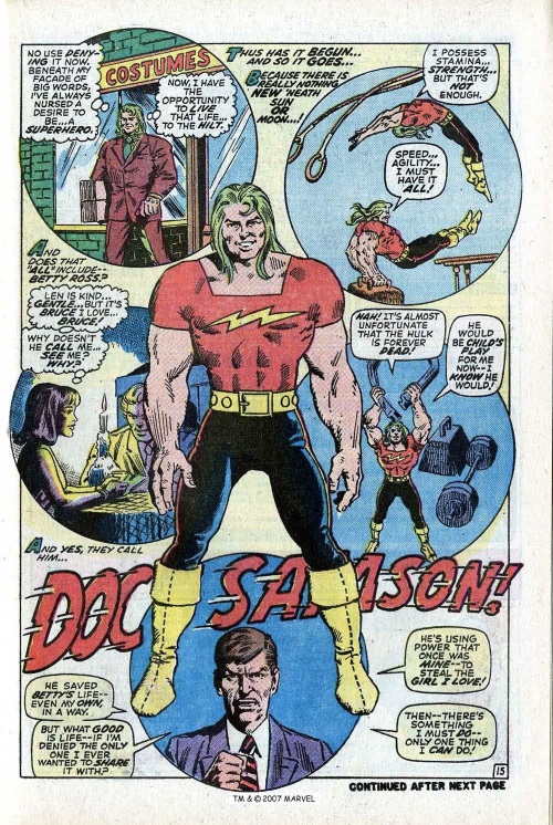 Power Bestowal (persons)–Gamma-Doc Samson-Incredible Hulk V1 #141-21