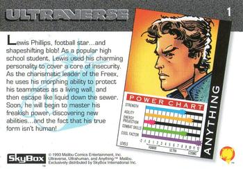 Shape Shifting-1993 SkyBox Ultraverse-1Bk Anything