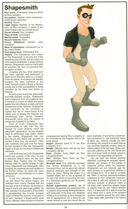 Shape Shifting-Shape Shift-Official Handbook of the Invincible Universe #2