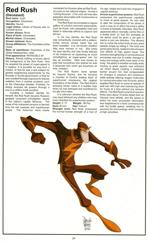 Superhuman Speed-Red Rush-Official Handbook of the Invincible Universe #2