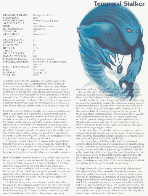 time-manipulation-temporal-stalker-tsr-2166-monstrous-compendium-annual-volume-3