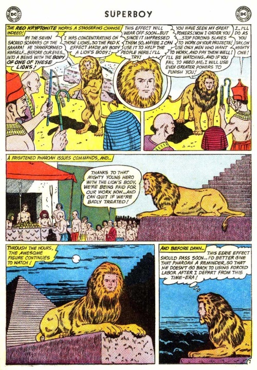 Transmutation (animal)-Superboy turned into Sphinx-Superboy V1 #103