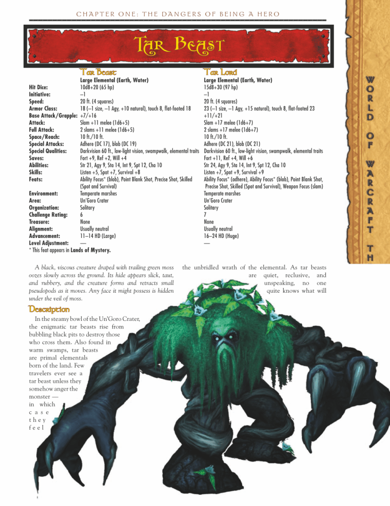 Amorphous Mimicry-WOW-Tar Beast-World of Warcraft Monster Guide