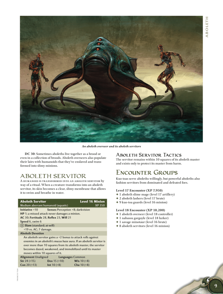 Amphibian Mimicry-Aboleth-D&D 4th Edition - Monster Manual 1