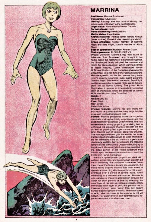 Amphibian Mimicry-Marrina-Official Handbook of the Marvel Universe V1 #7