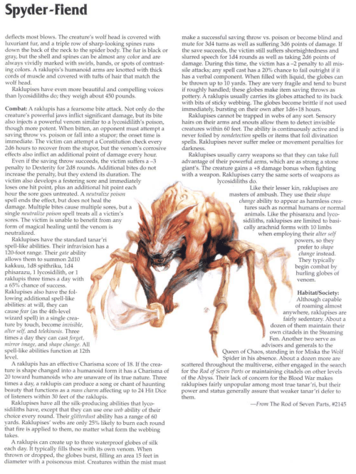 arachnid-mimicry-spyder-fiend-tsr-2173-monstrous-compendium-annual-volume-4