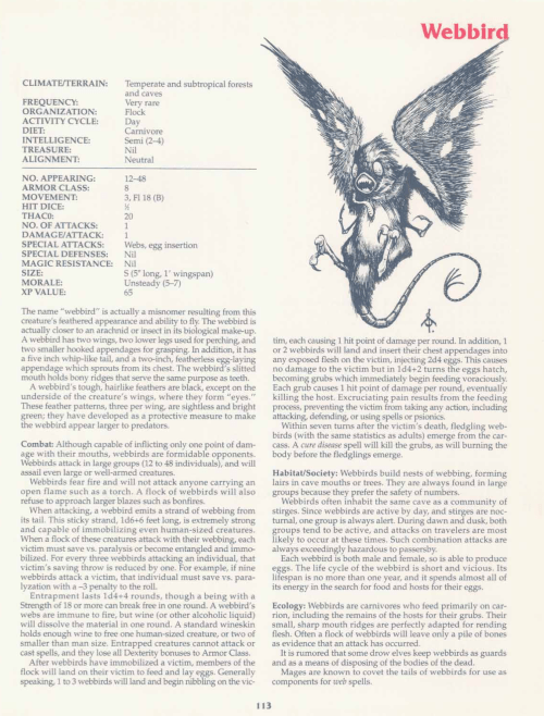 arachnid-mimicry-webbird-tsr-2158-monstrous-compendium-annual-volume-2