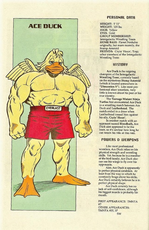 Avian Mimicry-Ace Duck-TMNT Mutant Universe Sourcebook #1
