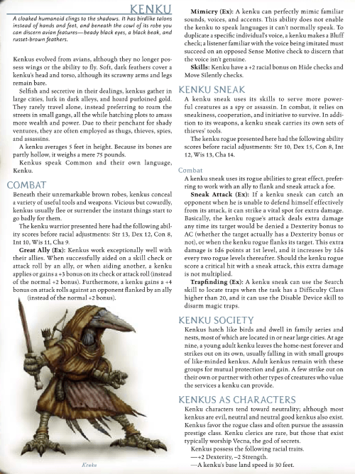 avian-mimicry-kenku-dd-3-5-monster-manual-iii