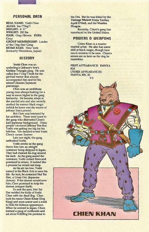 Canidae Mimicry-Chien Khan-TMNT Mutant Universe Sourcebook #1