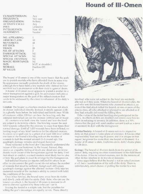 canidae-mimicry-hound-of-ill-omen-tsr-2166-monstrous-compendium-annual-volume-3