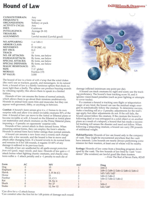 canidae-mimicry-hound-of-law-tsr-2173-monstrous-compendium-annual-volume-4