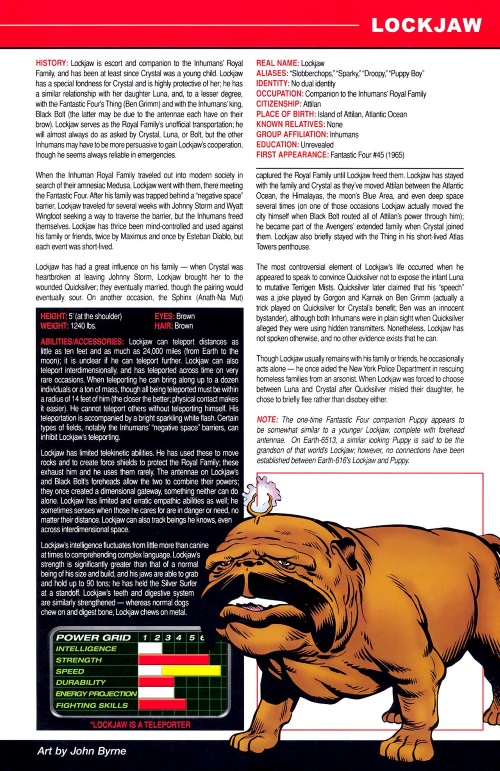Canidae Mimicry-Lockjaw-Marvel Pets Handbook #01