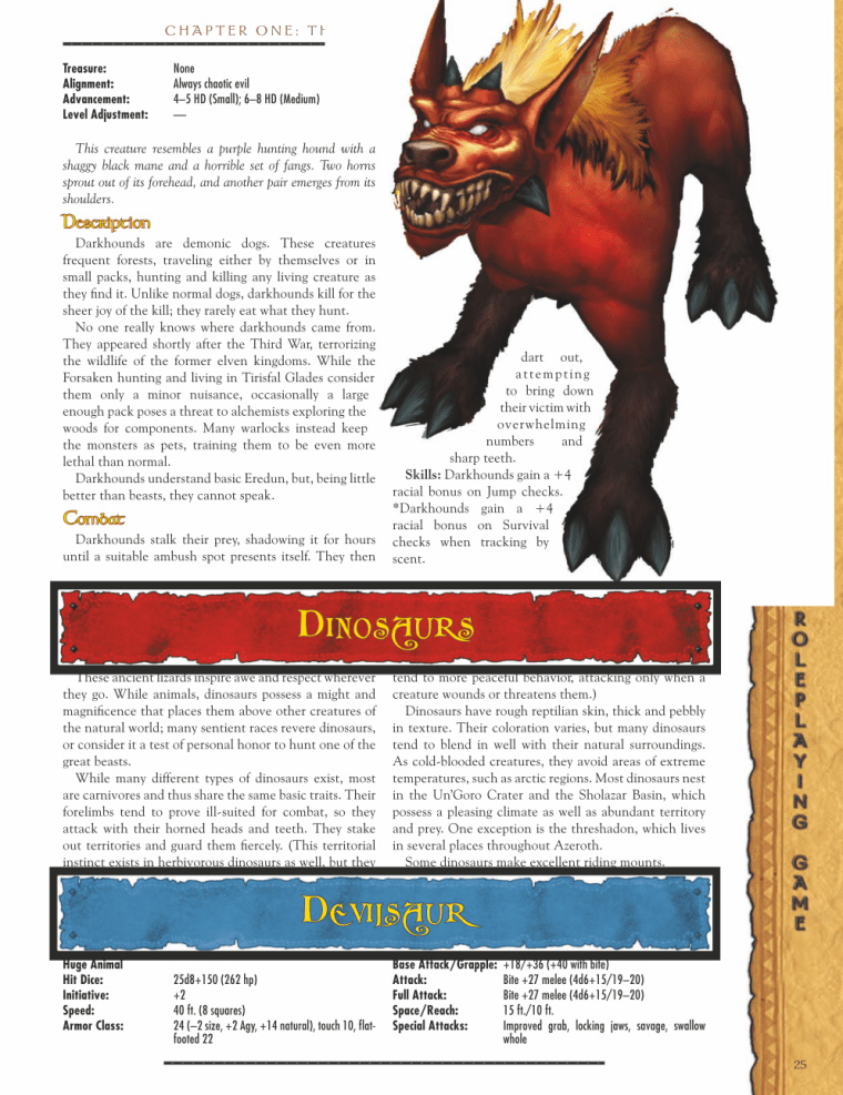 Canidae Mimicry-WOW-Darkhounds-World of Warcraft Monster Guide