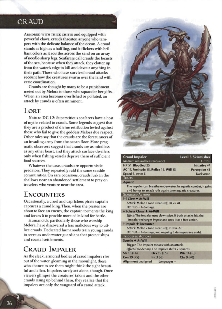 Crustacean Mimicry-Craud-D&D 4th Edition - Monster Manual 3