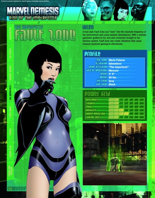 Earth Quake Generation-Fault Zone-Marvel Nemesis - Rise of The Imperfects Official Game Guide