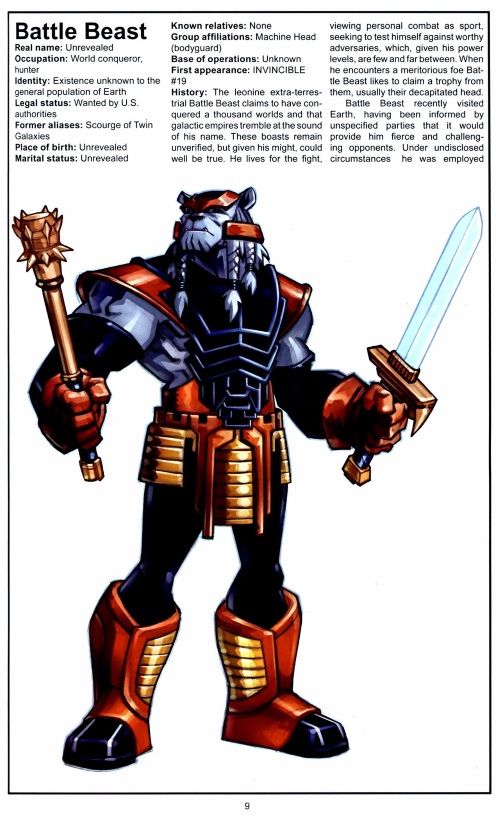 Felidae Mimicry-Battle Beast-Official Handbook of the Invincible Universe #1 (Image)