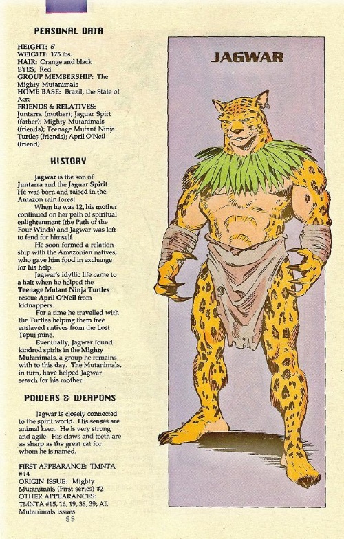 Felidae Mimicry-Jagwar-TMNT Mutant Universe Sourcebook #1