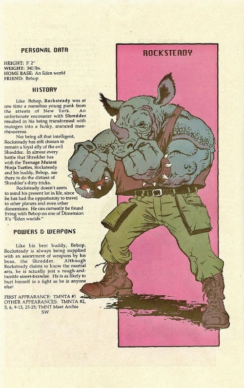 Rhino Mimicry-Rocksteady-TMNT Mutant Universe Sourcebook #2